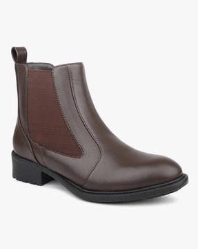 women ankle-length chelsea boots