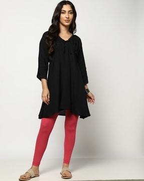 women ankle-length churidar leggings