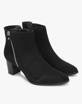 women ankle-length heeled chelsea boots