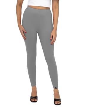 women ankle-length leggings with elasticated wasitband