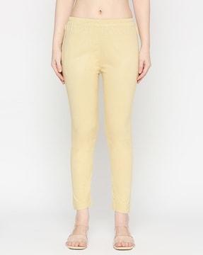 women ankle-length pants with insert pockets