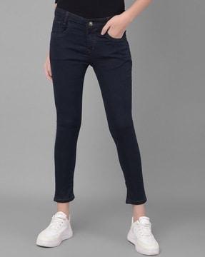 women ankle-length skinny fit jeans