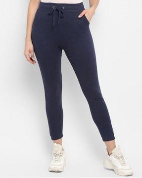 women ankle-length track pants with insert pockets