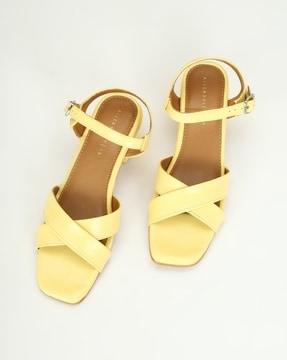 women ankle-strap chunky-heeled sandals