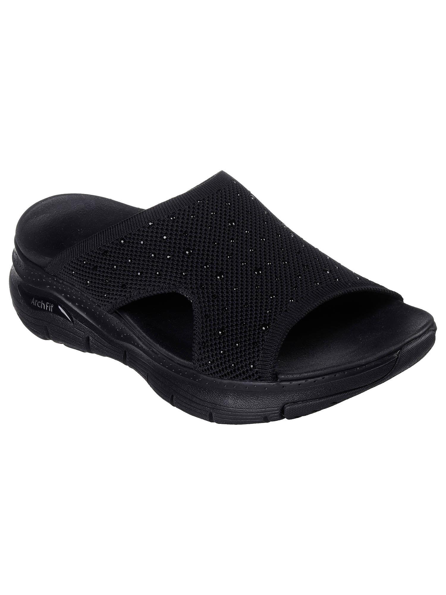 women arch fit-sweet monet black casual sliders