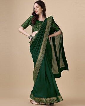 women art silk saree with patch border