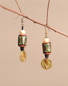 women artisanal fusion dangler earrings