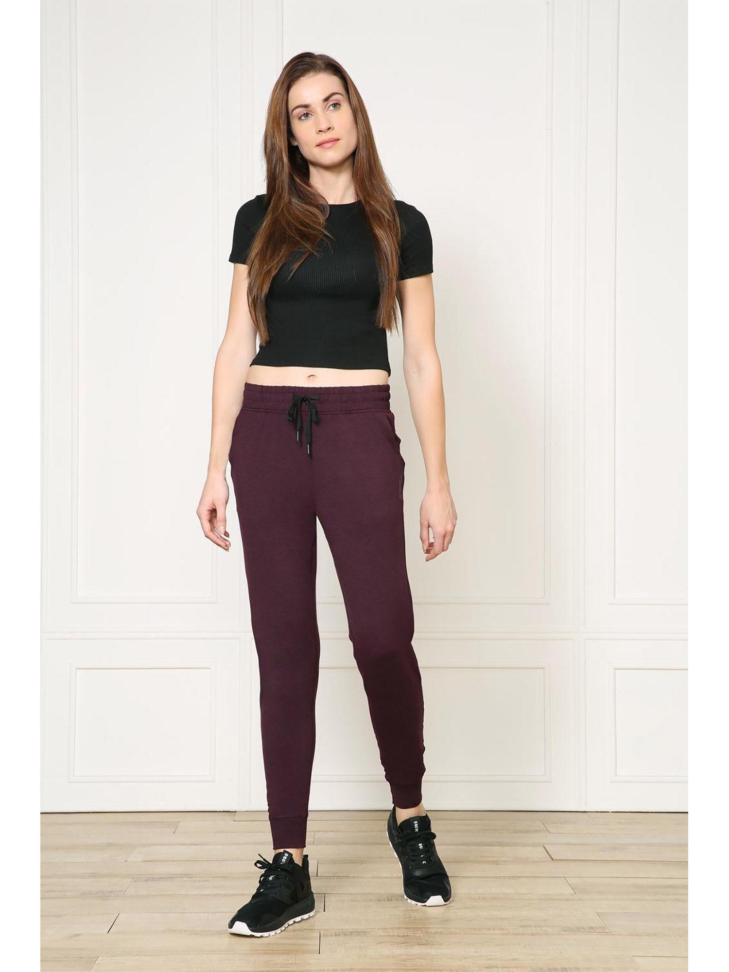 women athleisure quick dry & super soft joggers - maroon