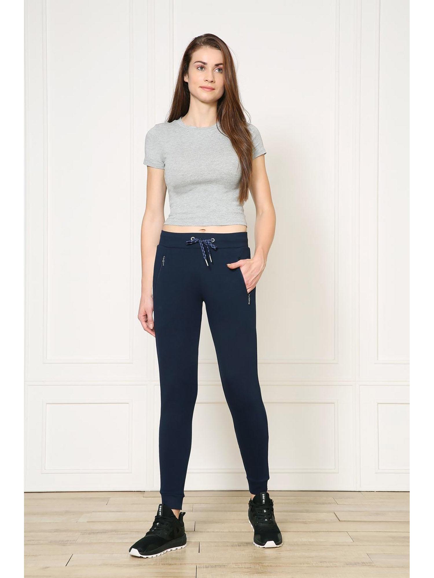 women athleisure smart tech travel pants - dark navy