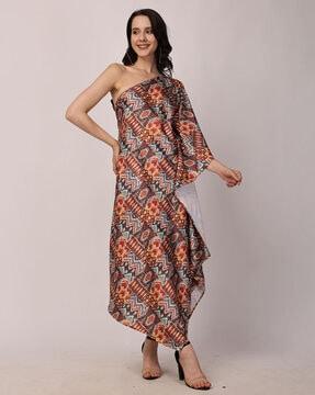 women aztec print a-line dress