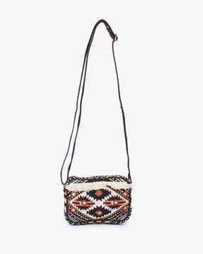 women aztec woven slingbag