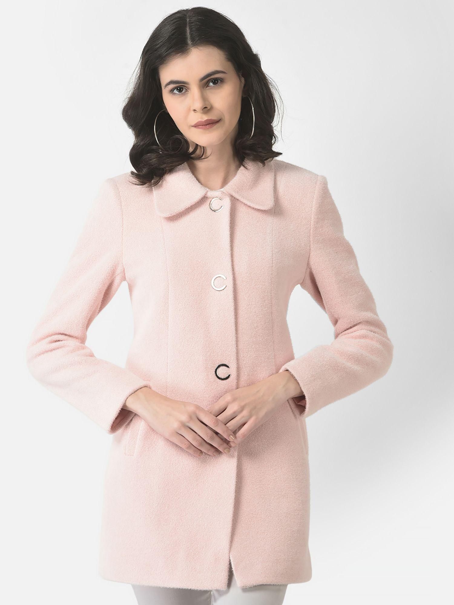 women baby pink overcoat