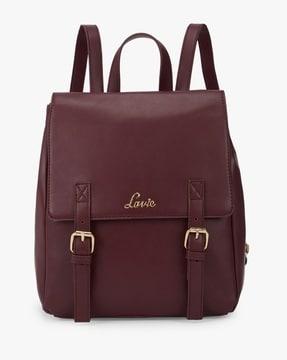 women backpack with buckle closure