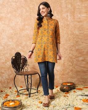 women bagru print straight tunic