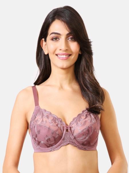 women balconette non padded bra  (purple)