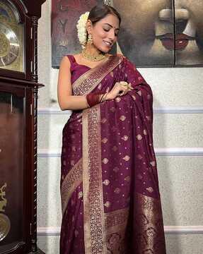women banarasi saree with blouse piece