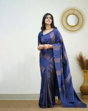 women banarasi silk saree with tassels
