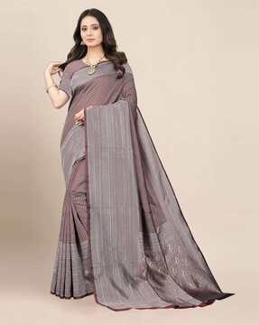 women banarasi silk saree with woven motifs