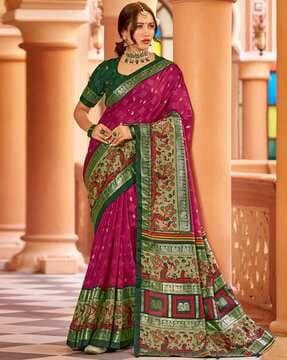 women bandhani print art silk saree