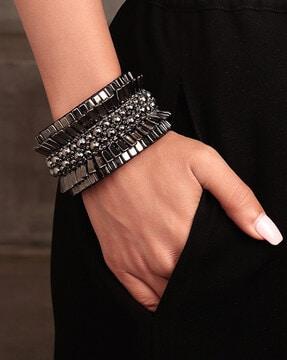 women beaded slip-on cuff bracelet