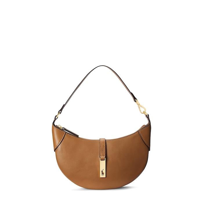 women beige polo id calfskin mini shoulder bag