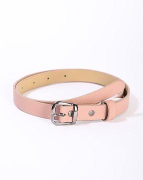 women belt with tang-buckle closure