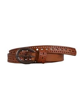 women belt with tang buckle closure