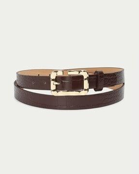 women belt with tang-buckle closure