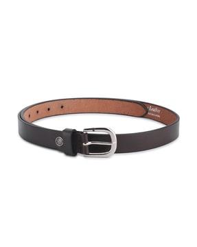 women belt with tang buckle closure