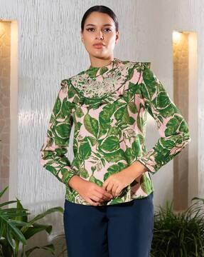 women berlin blouse with cutwork embroidery