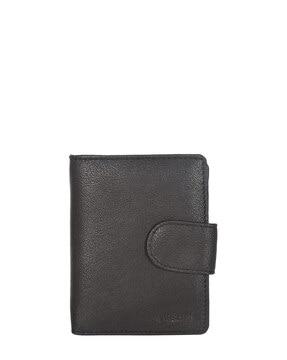 women bi-fold wallet with snap-button closure