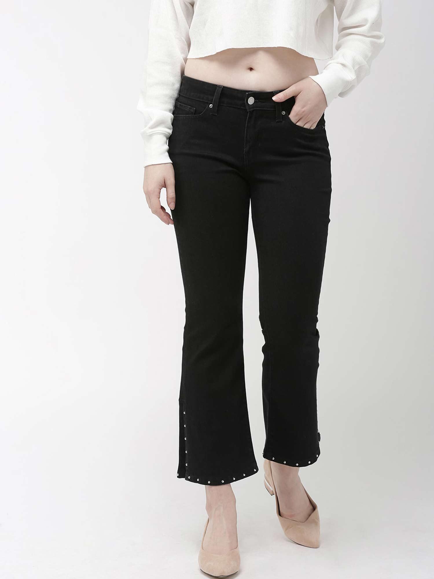 women black 715 bootcut jeans