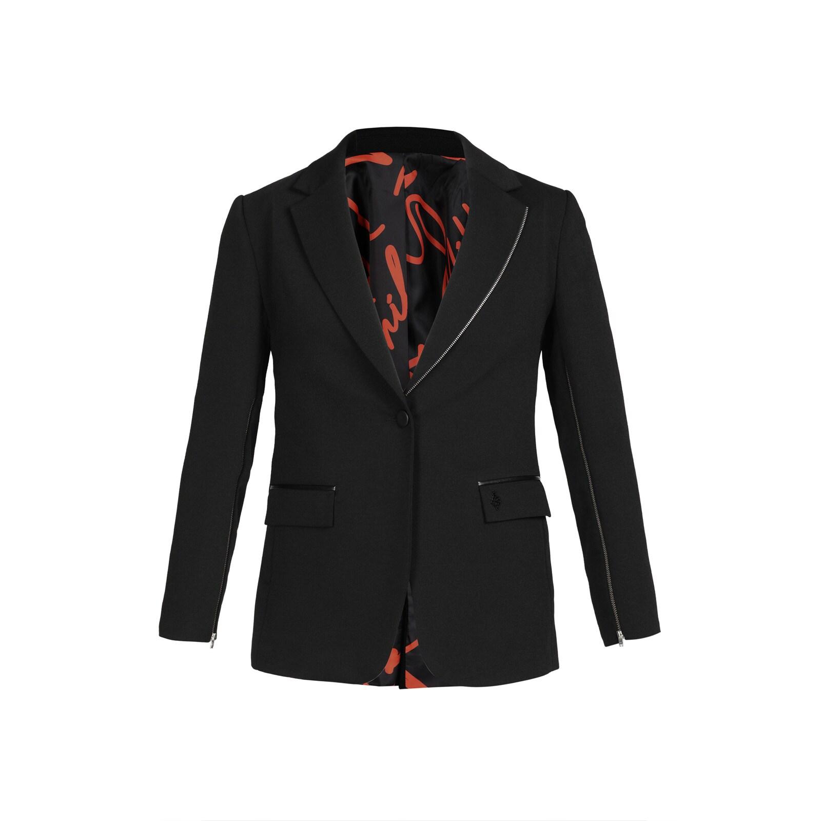 women black anti trend zipped jacket