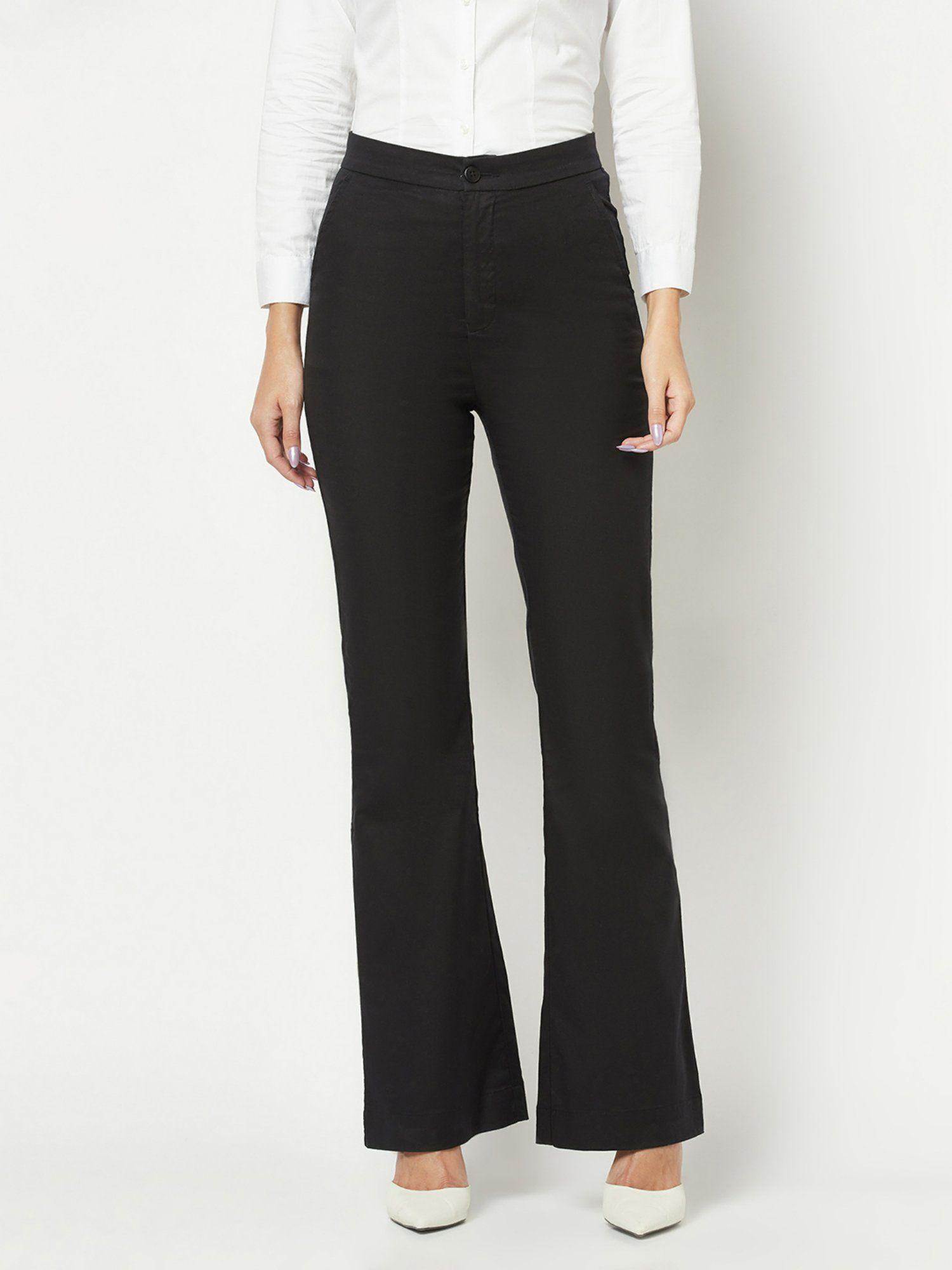 women black bootcut trousers