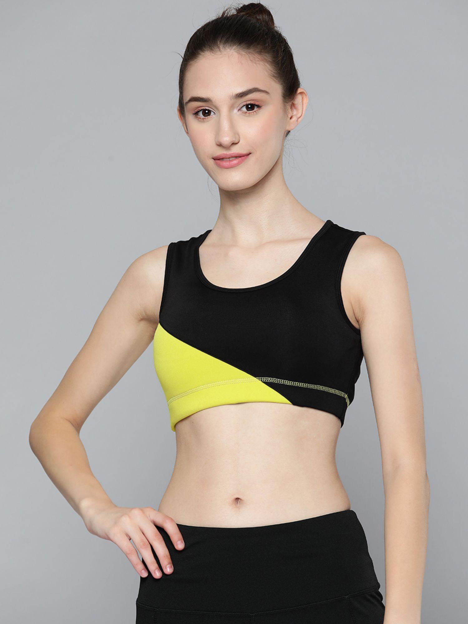 women black colorblock sports bra