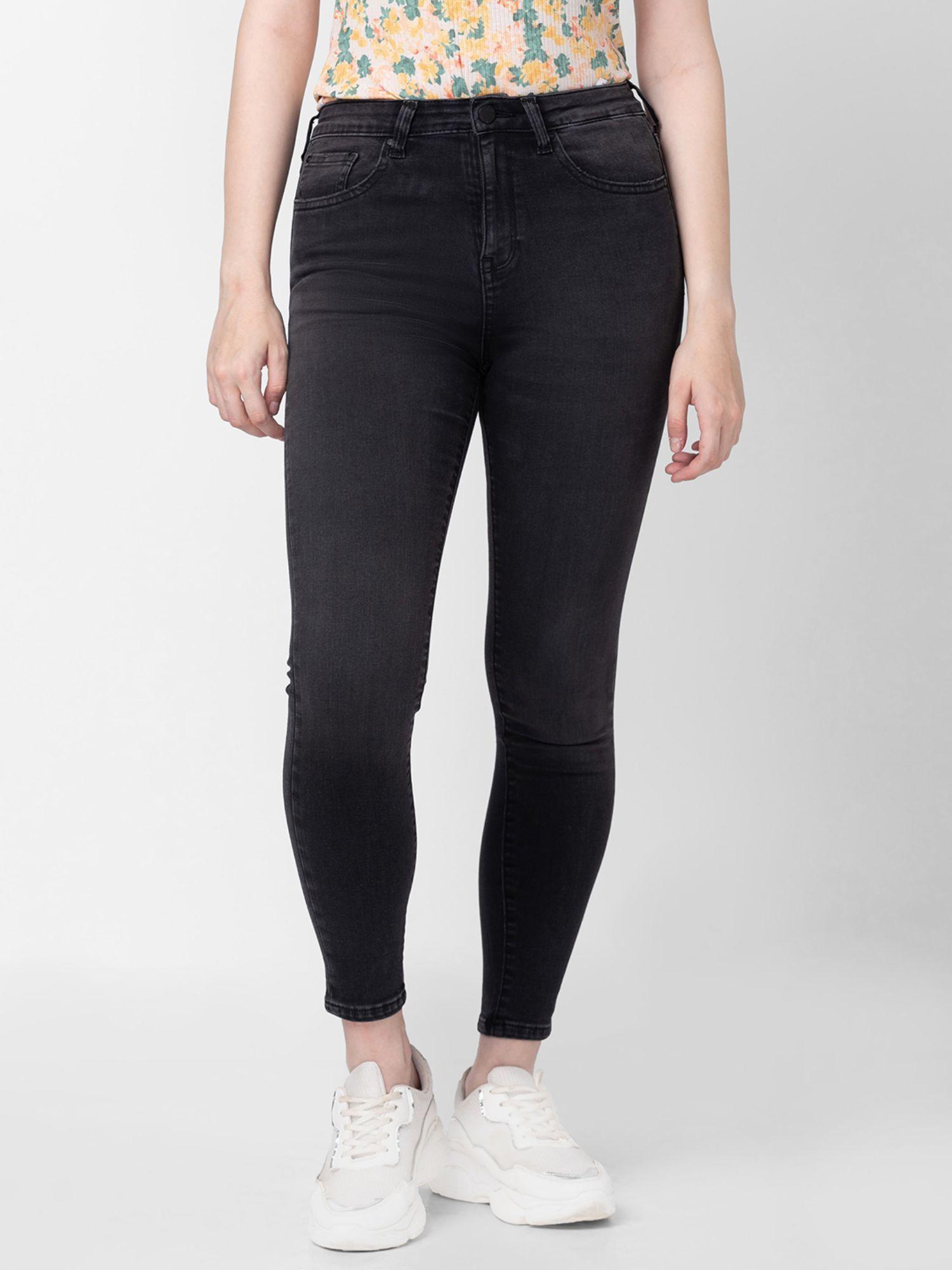 women black cotton super skinny ankle length jeans (alexa)