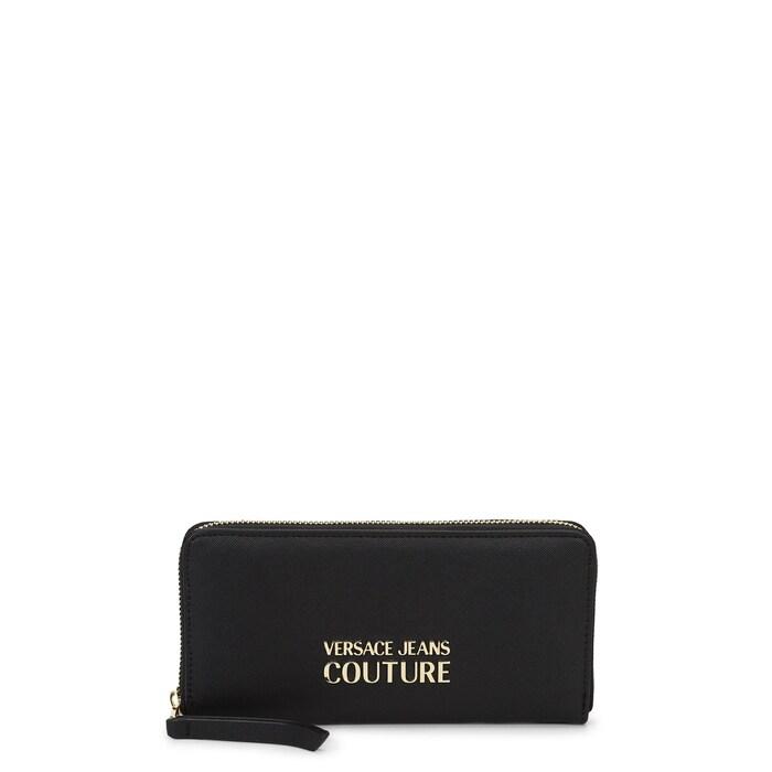 women black crosshatch vjc zip-around wallet