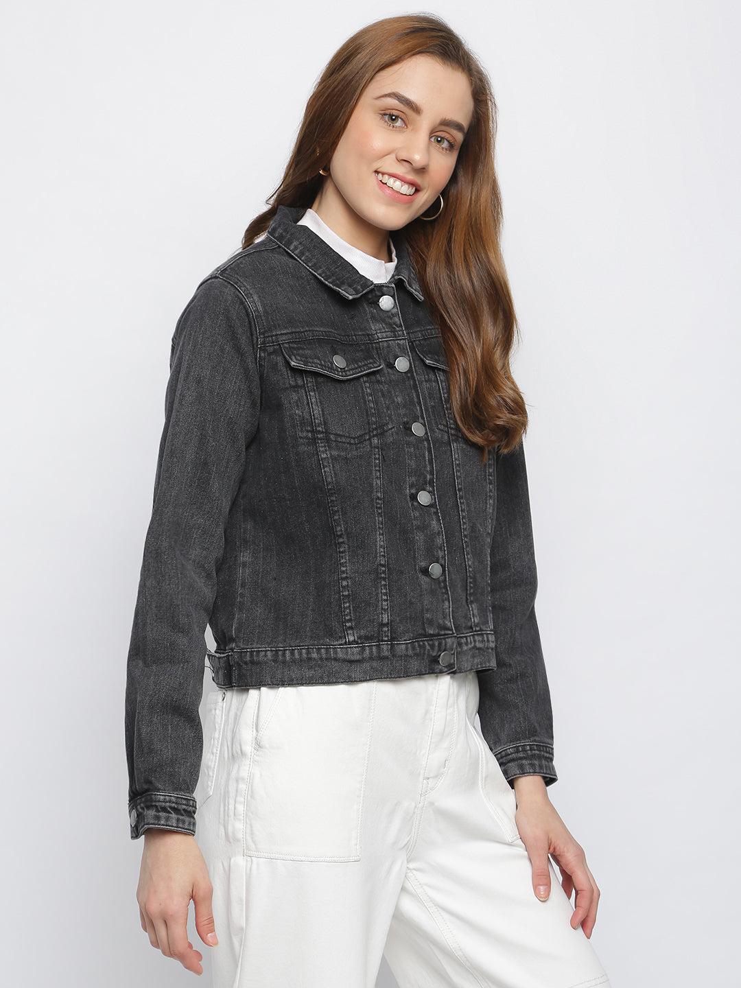 women black denim jacket