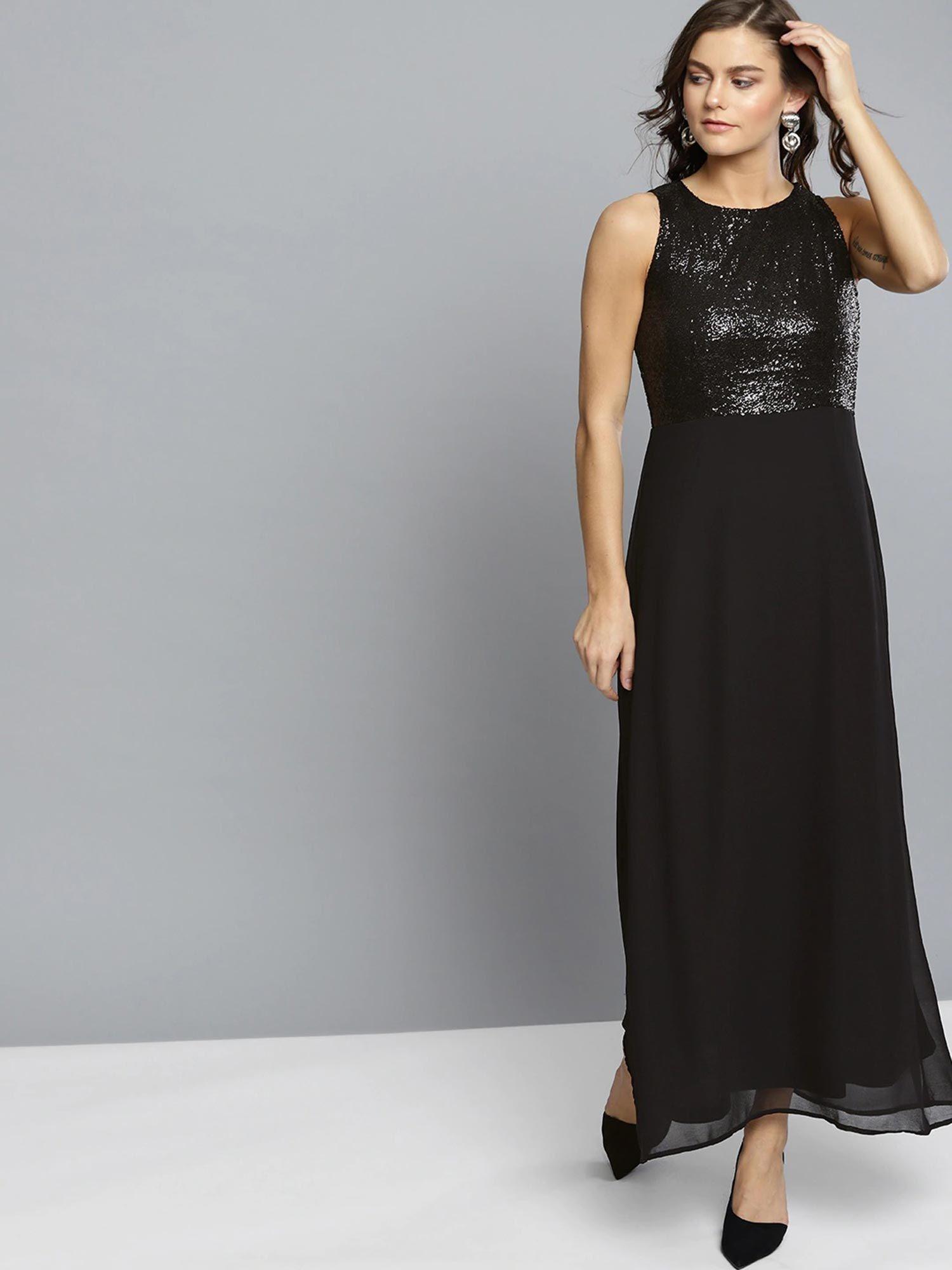 women black embellished maxi dress