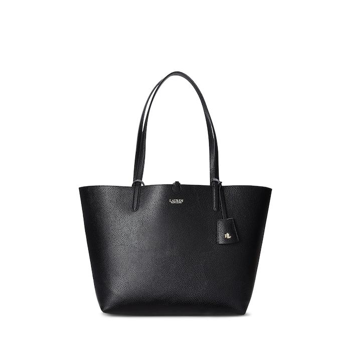 women black faux-leather print reversible tote