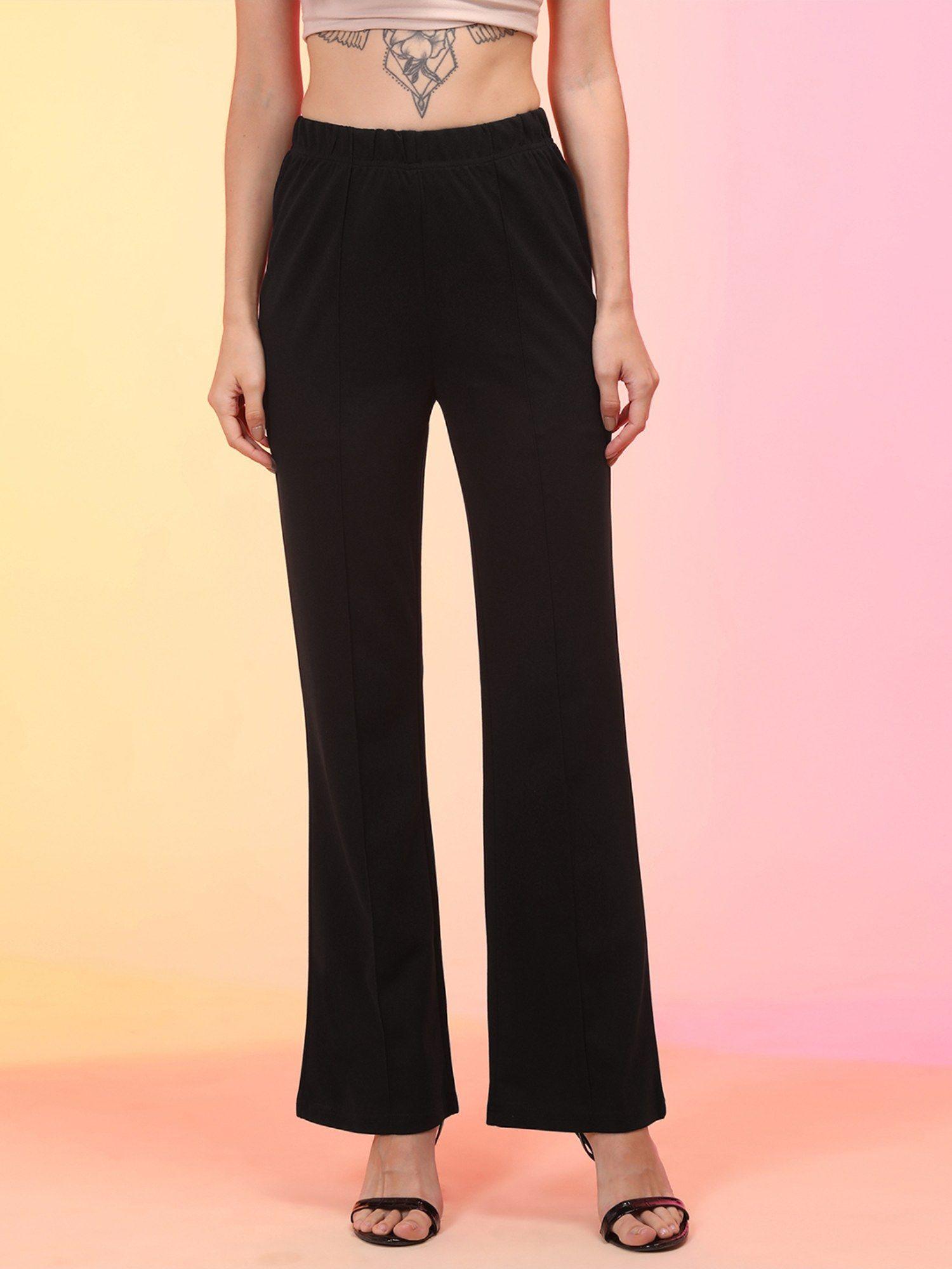 women black high-rise pant