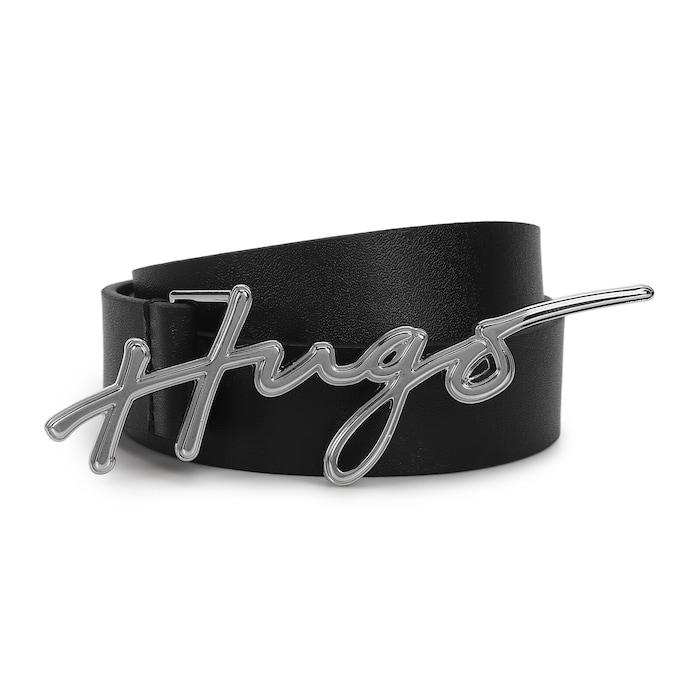 women black hugo autograph leather belt