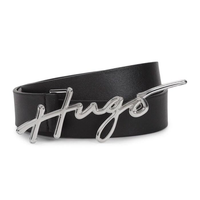 women black hugo autograph leather belt