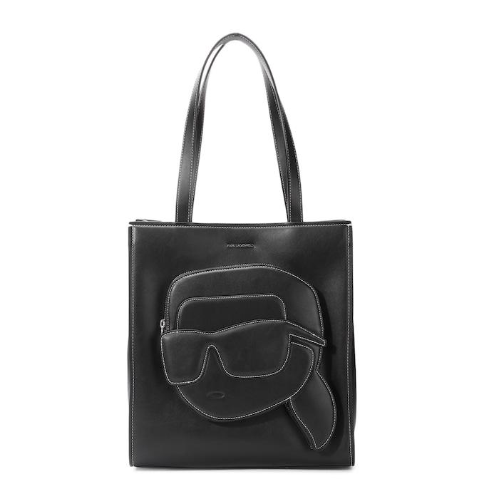 women black k/ikonik leather tote bag