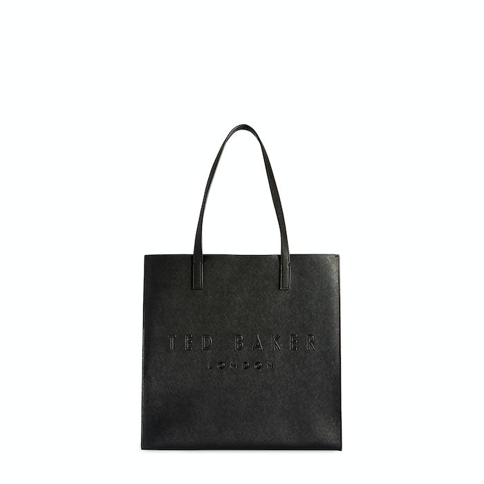 women black large crosshatch icon bag