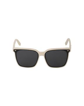 women black lens white oversized sunglasses - clsw025