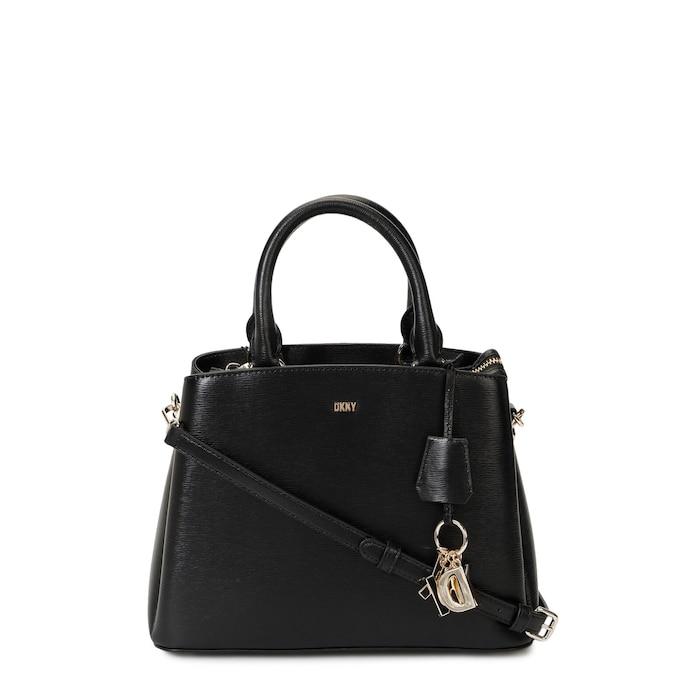 women black medium-size leather satchel bag