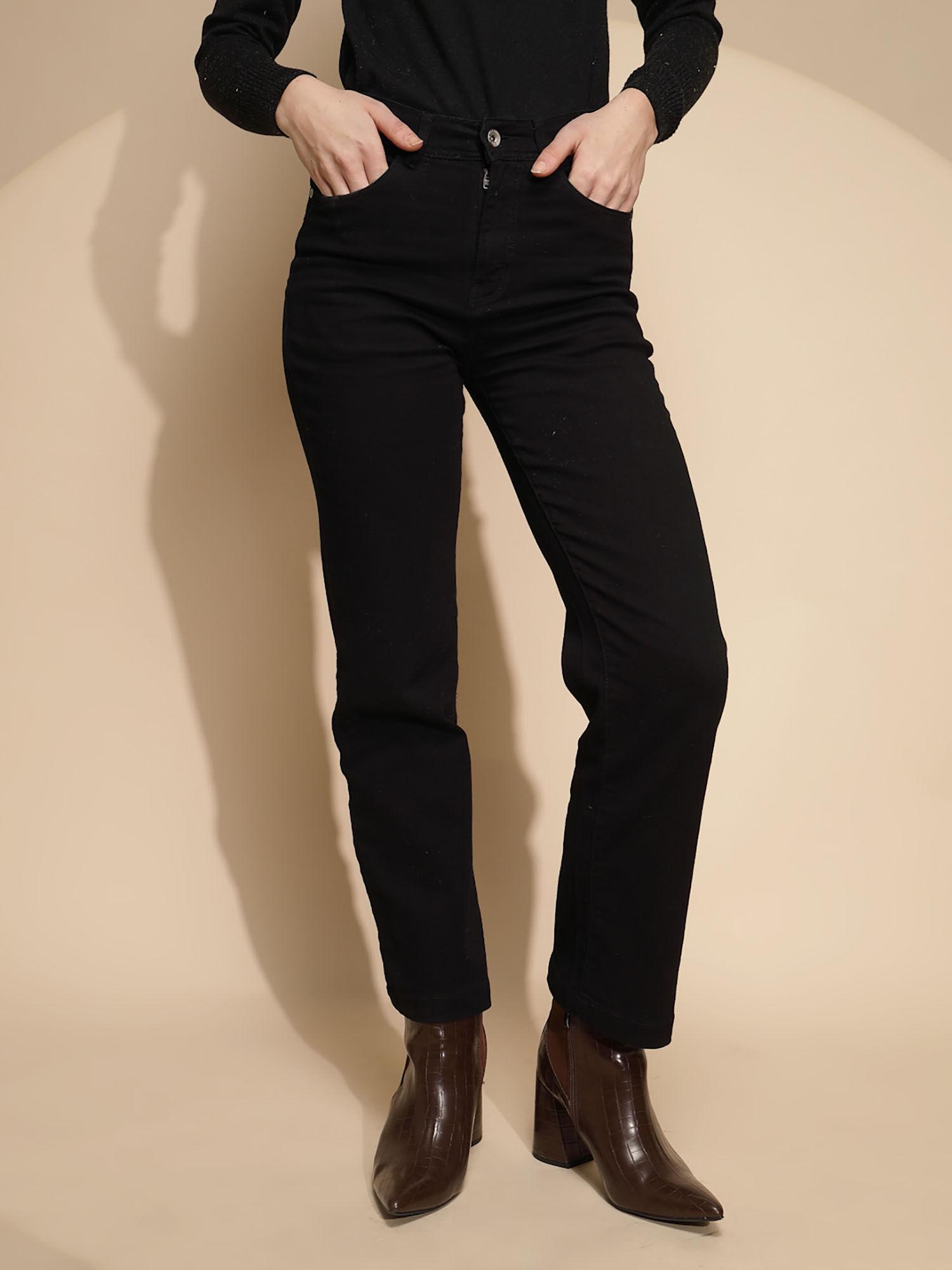 women black mid rise jeans