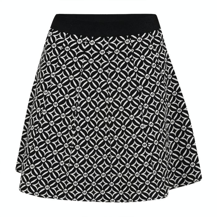 women black mk logo mini skirt