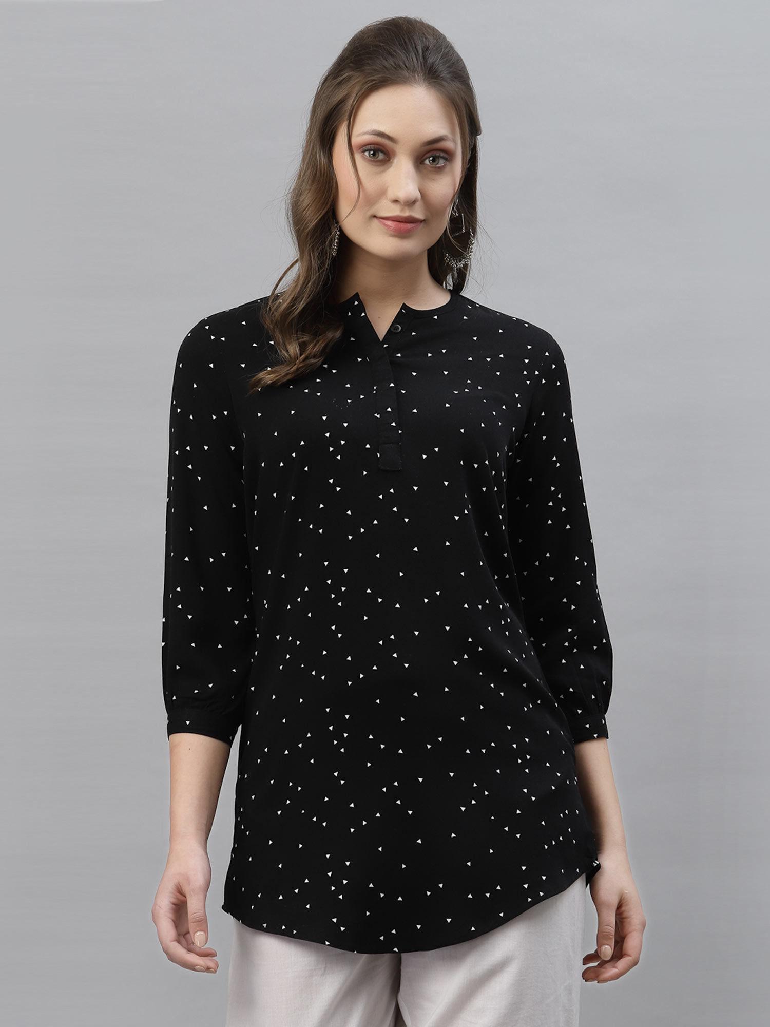 women black printed tunic